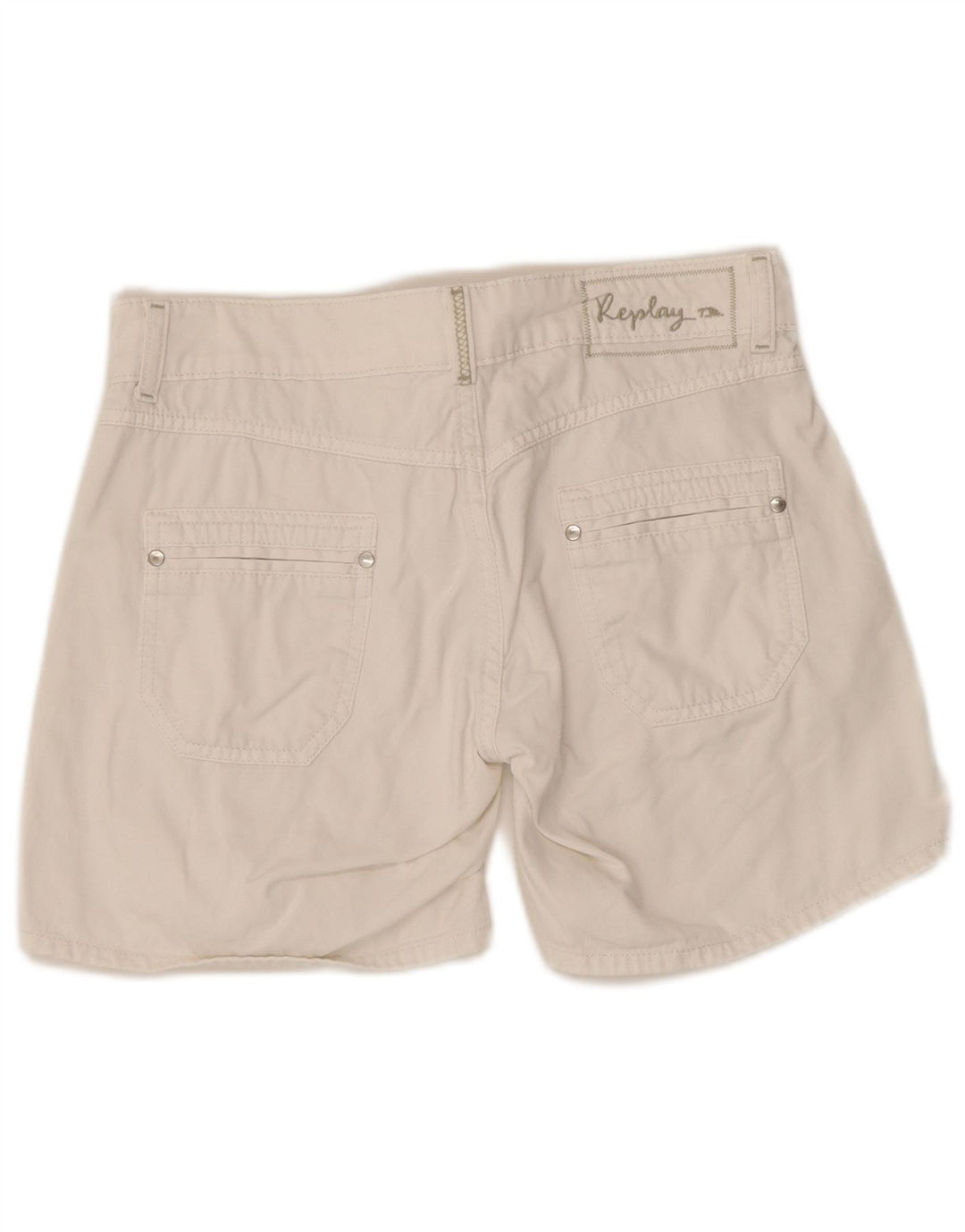 Replay Damen Freizeitshorts W30 Mittelweiß