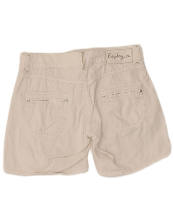 Replay Damen Freizeitshorts W30 Mittelweiß
