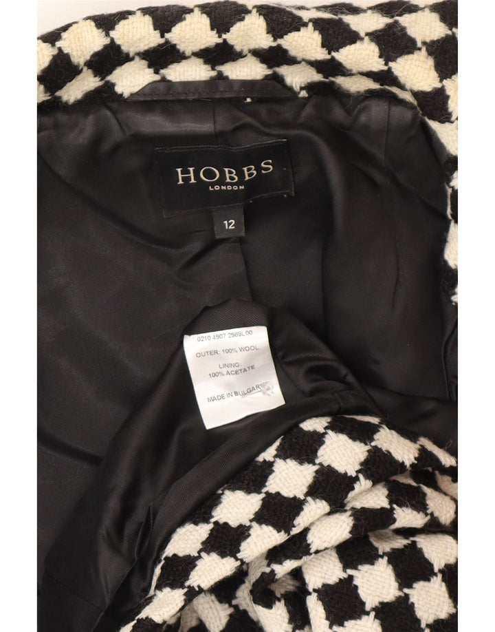 Hobbs Damen-Bolerojacke mit 3/4-Ärmeln, UK 12, Mittelschwarz, geometrische Wolle