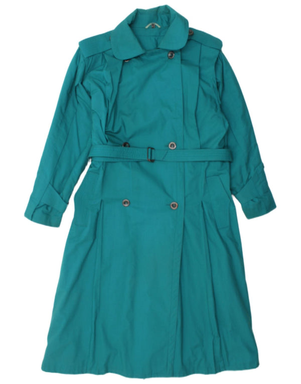 NINO Damen Trenchcoat UK 14 Large Türkis Polyester