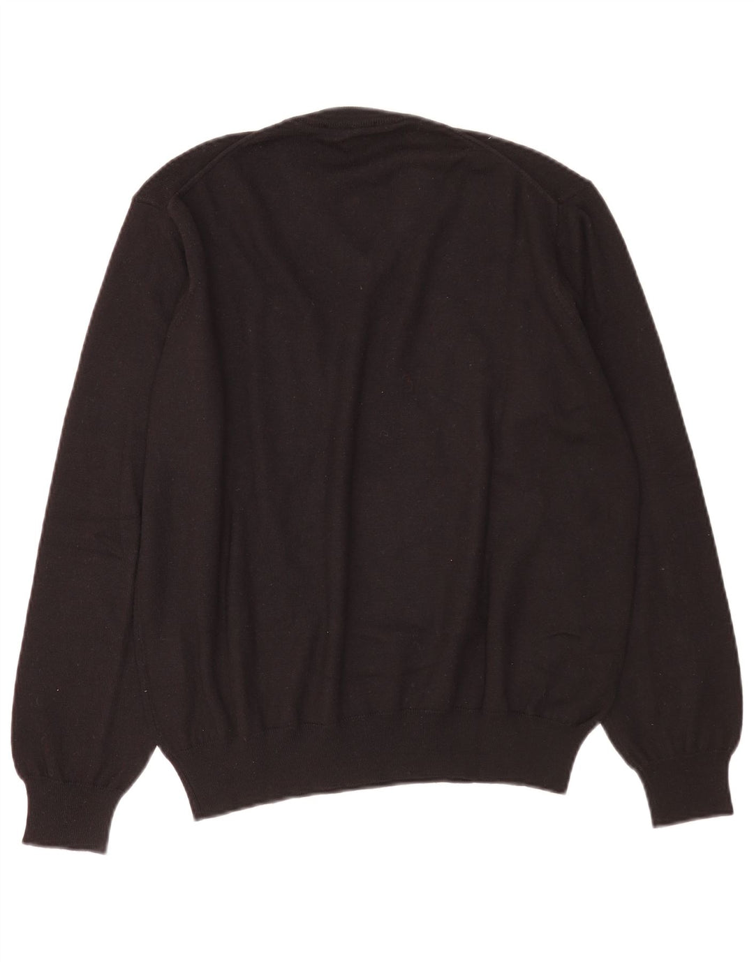 Navigare Herren-Pullover mit V-Ausschnitt, groß, schwarze Wolle