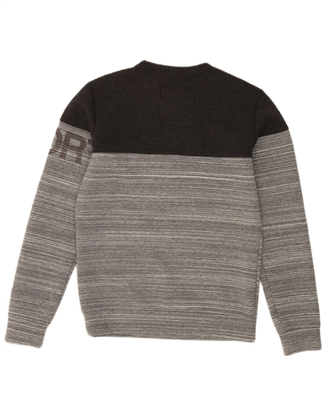Superdry Herren-Sweatshirt mit Grafik, klein, grau gestreift, Polyester