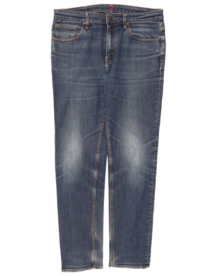 Crew Clothing Herren Slim Jeans W36 L31 Blaue Baumwolle