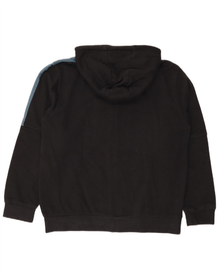 Arena Herren-Kapuzenpullover mit Reißverschluss, Mittelschwarz, Colourblock-Baumwolle