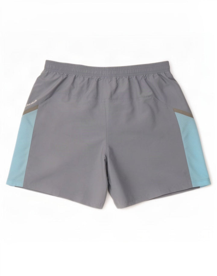 Under Armour Herren-Sportshorts XL Graues Colourblock-Polyester