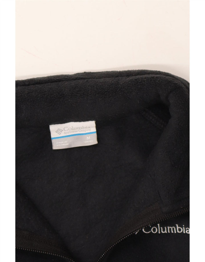COLUMBIA Boys Fleece Jacket 10-11 Years Medium Black Polyester Vintage Columbia and Second-Hand Columbia from Messina Hembry 