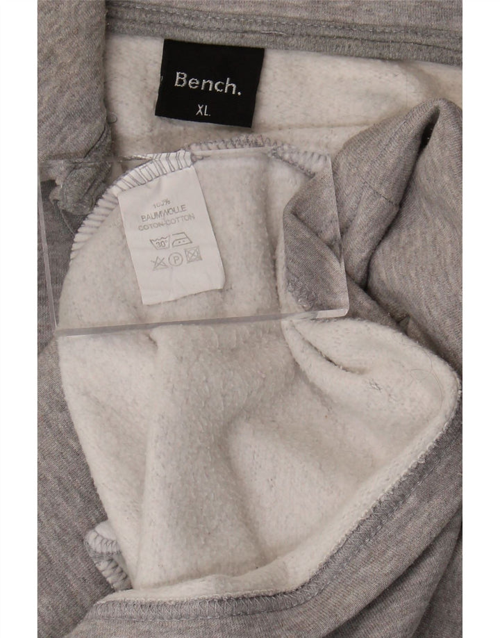 Bench Damen-Trainingsanzugoberteil mit Grafik, UK 18, XL, graue Baumwolle