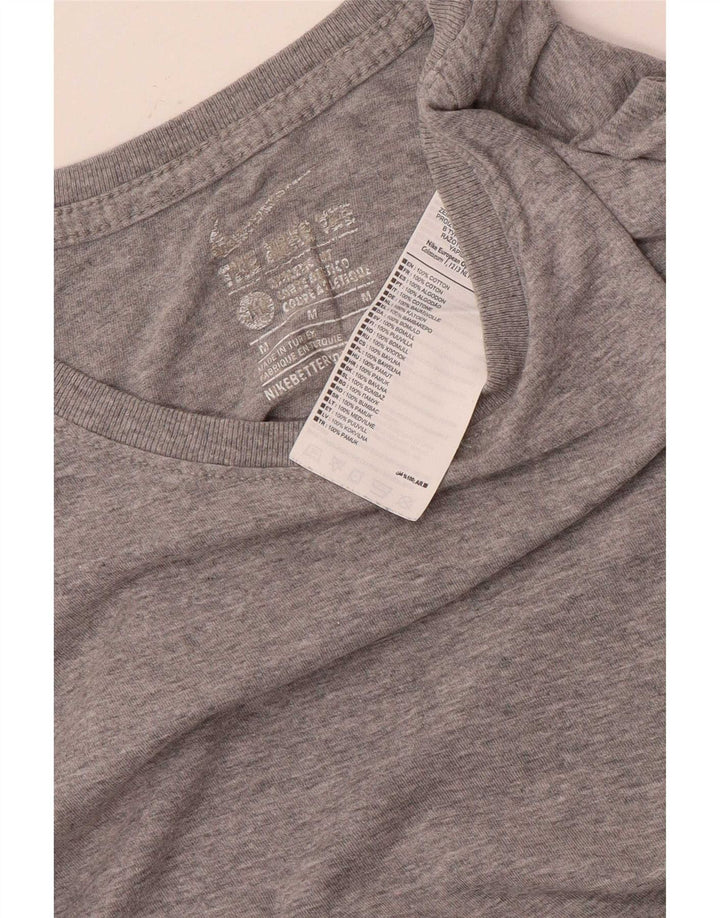 Nike Herren Athletic Cut T-Shirt-Oberteil aus mittelgrauer Baumwolle