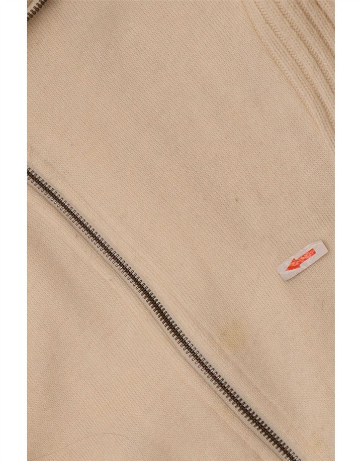 Woolrich Damen-Cardigan-Pullover UK 10 Small Off White Cotton