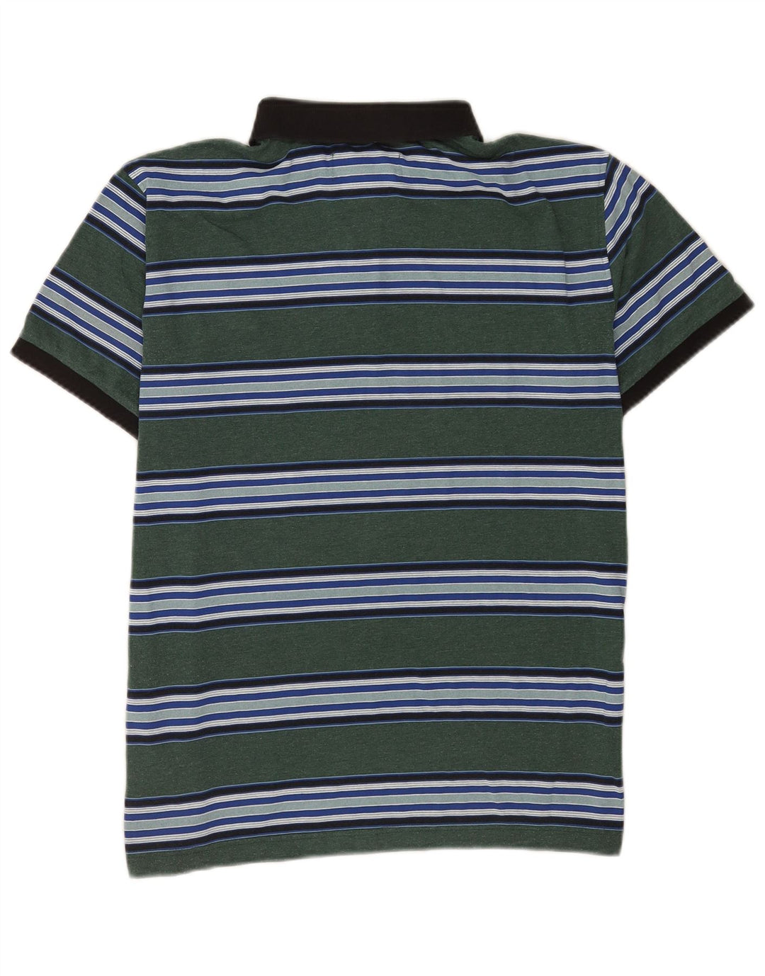 Penguin Herren-Poloshirt mit normaler Passform, kurzärmelig, mittelgrün gestreift