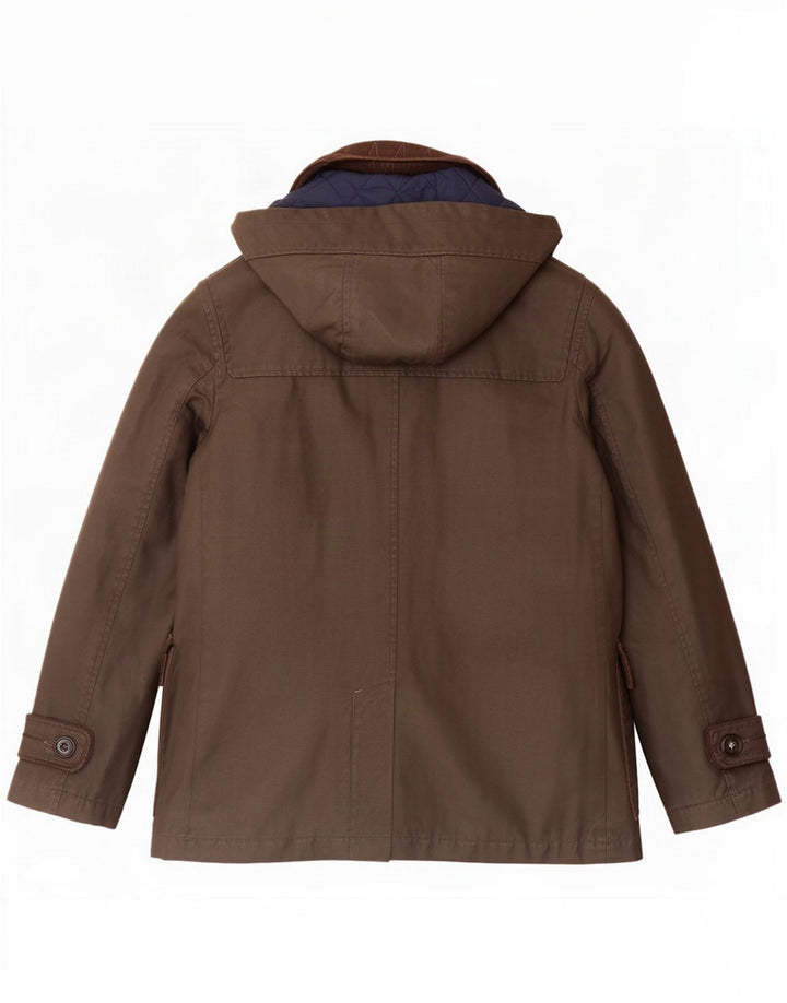 Gutteridge Herren Kapuzen-Dufflecoat IT 48 Mittelbraun