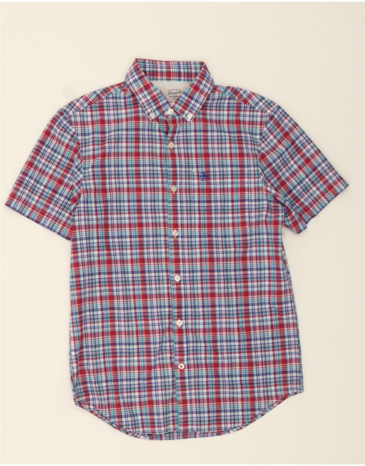 PENGUIN Mens Checked  Short Sleeve Shirt Small Multicoloured Check Classic Vintage Penguin and Second-Hand Penguin from Messina Hembry 