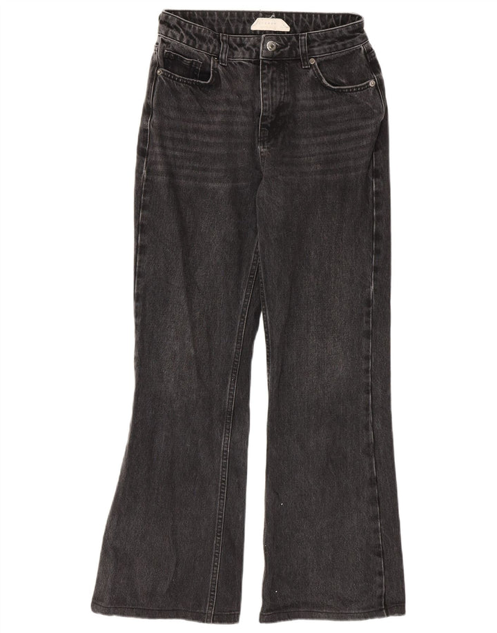 Topshop Damen Schlagjeans W26 L30 Graue Baumwolle