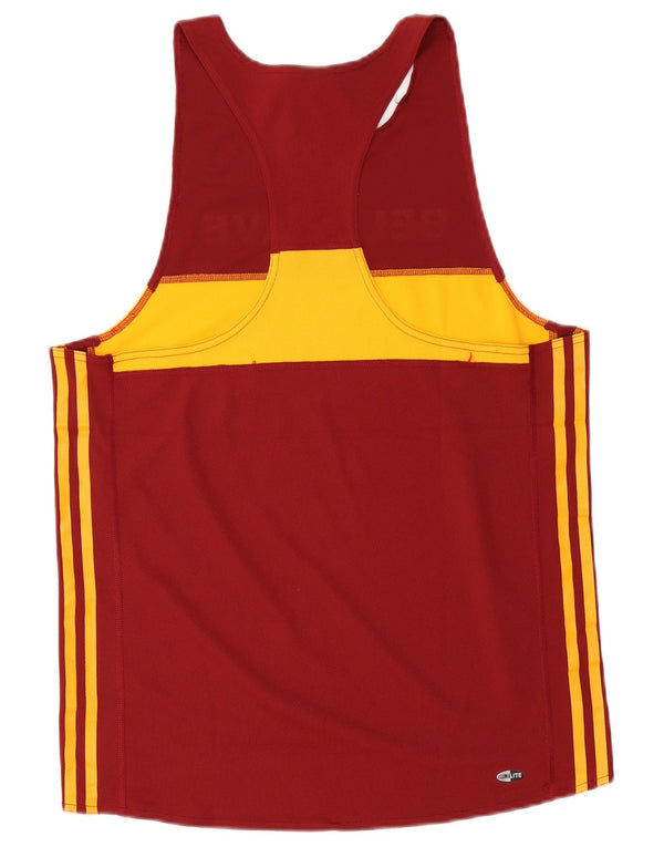 Adidas Herren Climalite Graphic Vest Top UK 40/42 Medium Maroon Colourblock