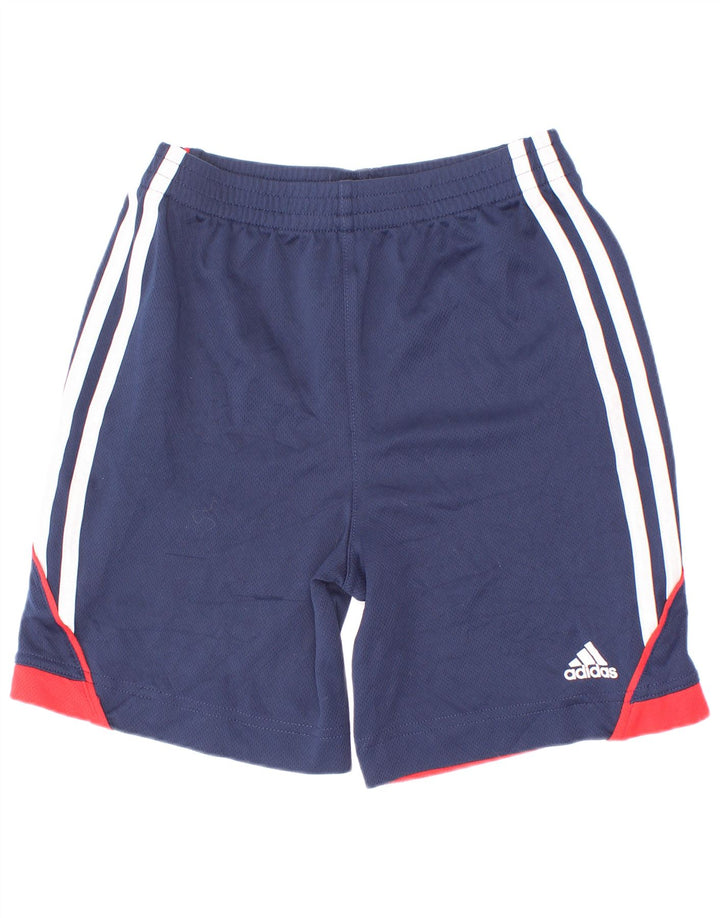 Adidas Sportshorts für Jungen, 5–6 Jahre, marineblaues Farbblock-Polyester