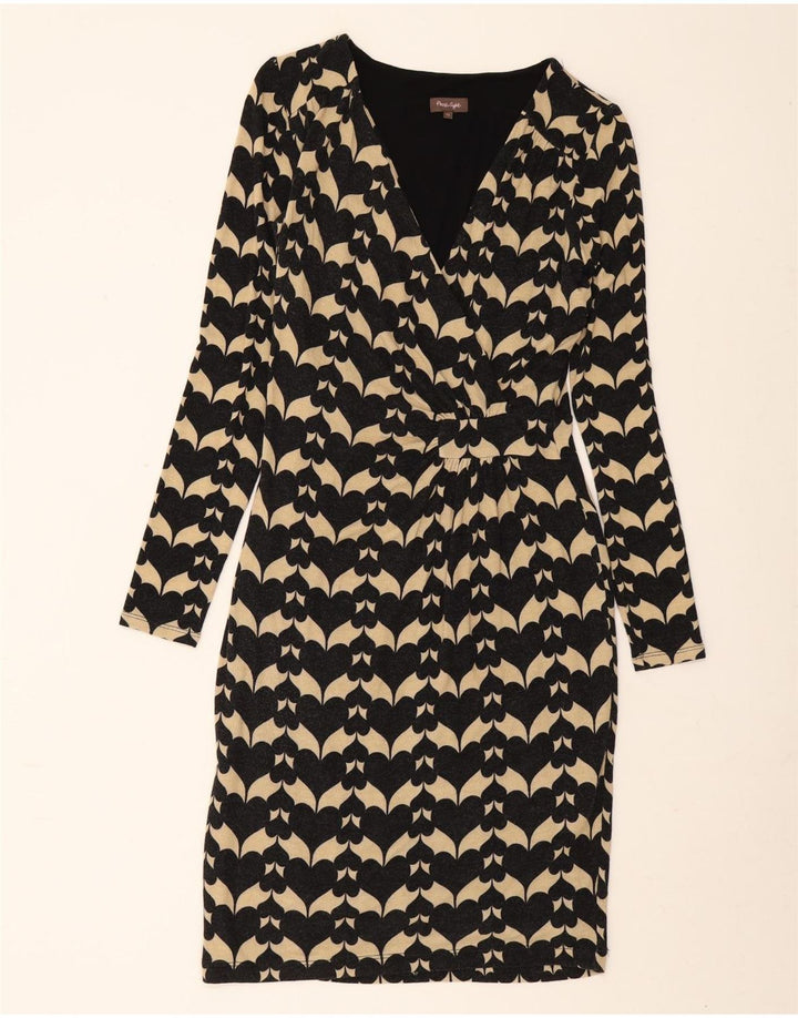 Phase Eight Damen-Etuikleid mit langen Ärmeln, UK 12, Mittelschwarz, geometrisch