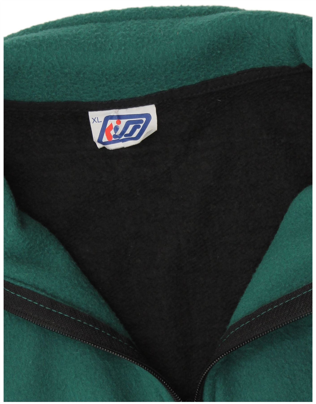 KISS Herren-Fleece-Sweatshirt-Pullover XL aus schwarzer Colourblock-Baumwolle