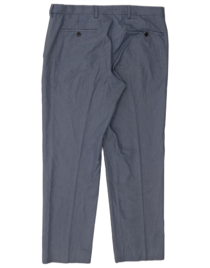 Marks & Spencer Herren-Chinohose mit normaler Passform, W34, L29, Blau, Polyester