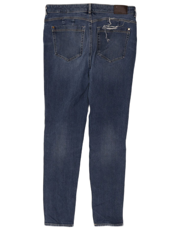 Marks & Spencer Damen Skinny Jeans UK 14 Large W34 L28 Blaue Baumwolle