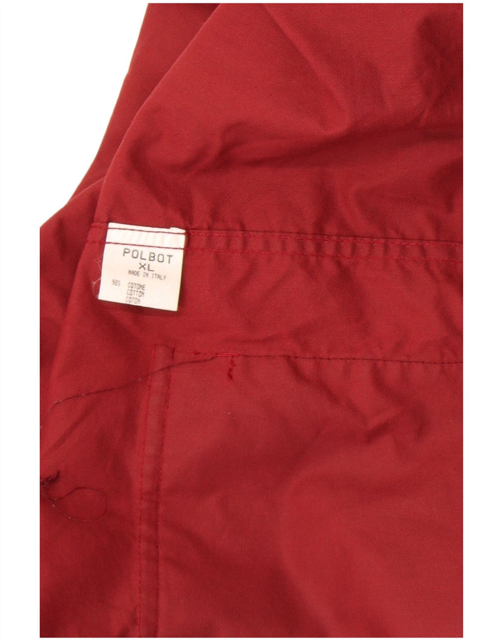 Übergroße Utility-Jacke für Damen von Polbot, UK 18, XL, rote Colourblock-Baumwolle