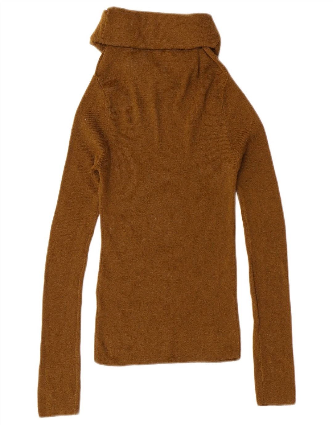Zara Damen-Pullover mit Rollkragen, UK 4, XS, Khaki, Polyester