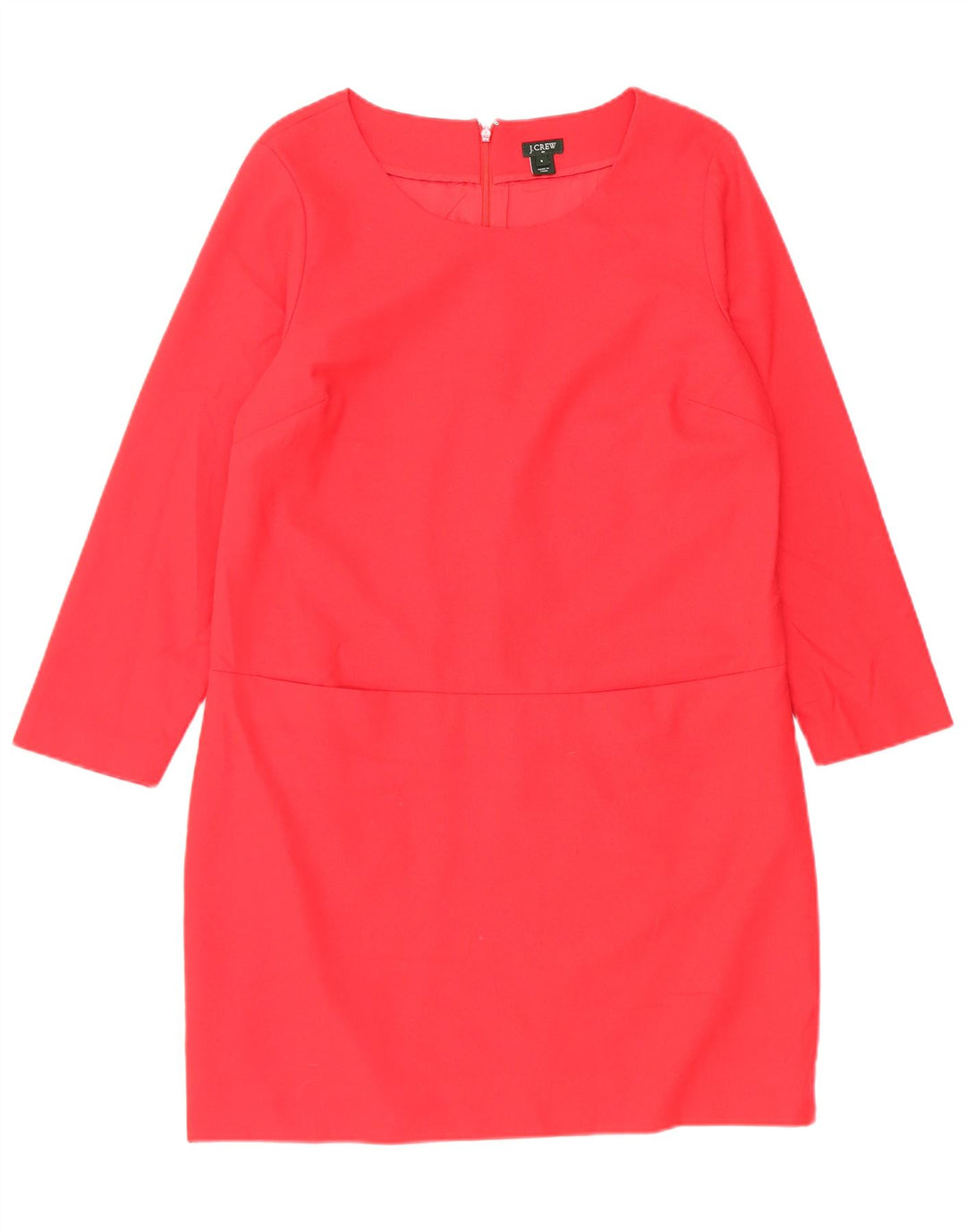 J. Crew Damen-Etuikleid mit 3/4-Ärmeln, US-Größe 8, mittelrote Wolle