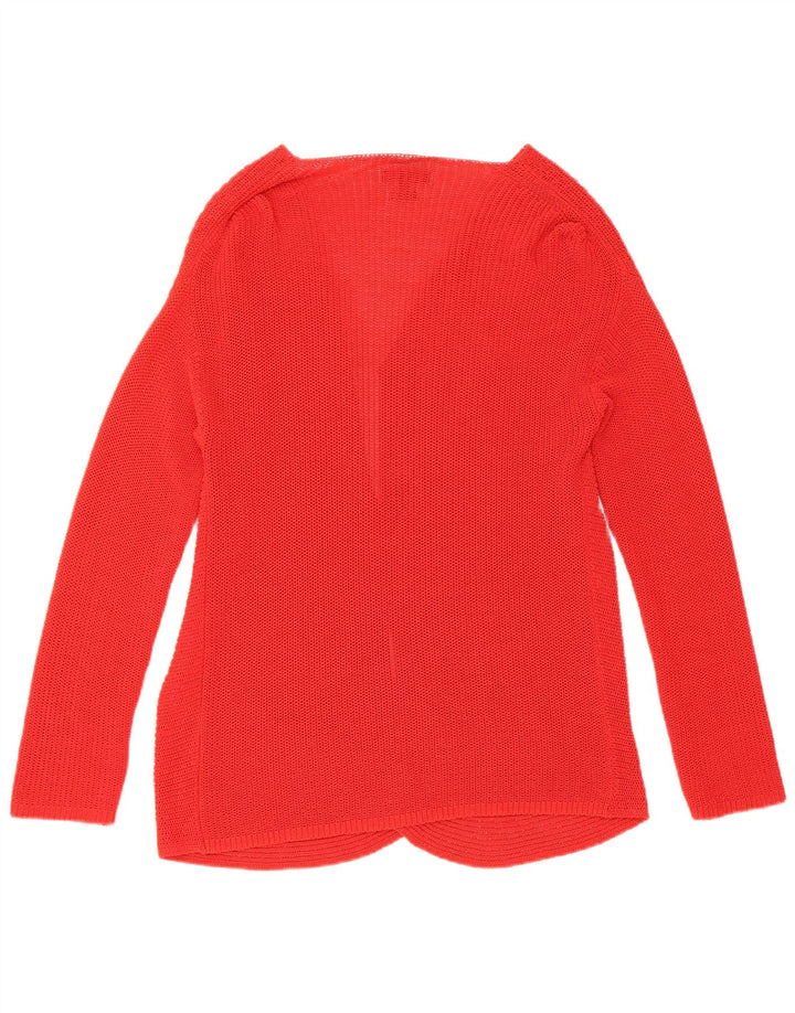 Massimo Dutti Offener Damen-Cardigan-Pullover UK 14 Large Rot