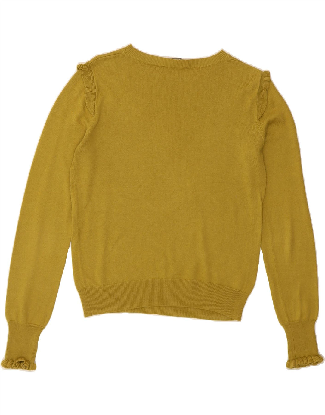 OASIS Womens Boat Neck Jumper Sweater UK 10 Small Yellow Vintage Oasis and Second-Hand Oasis from Messina Hembry 