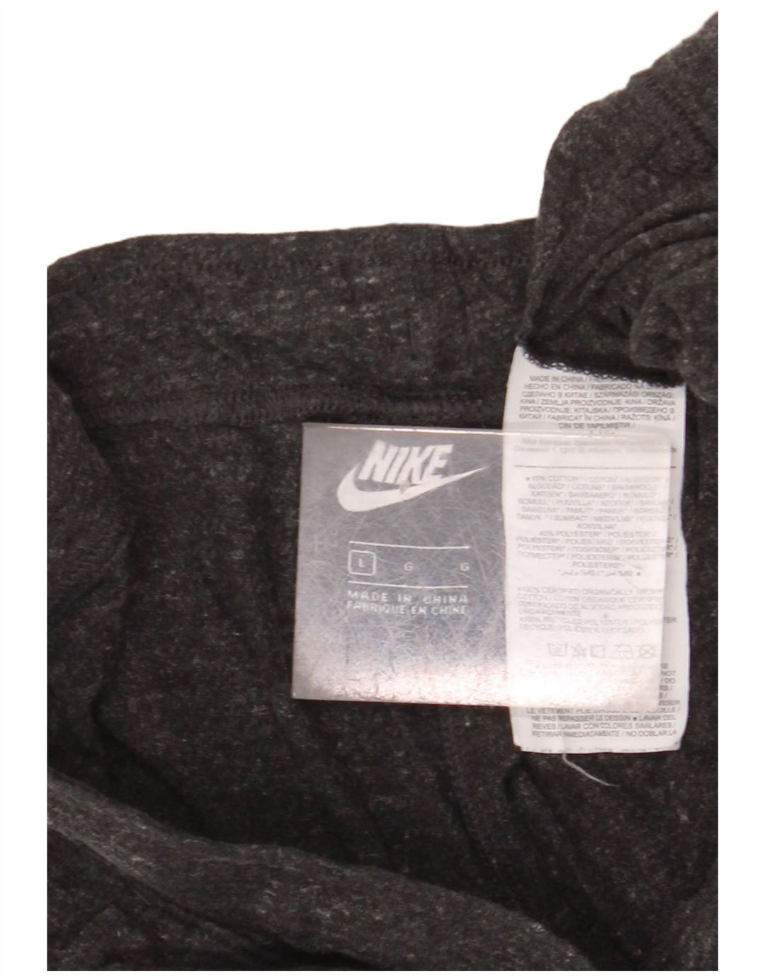 NIKE Damen Sportshorts UK 16 Large Graue Baumwolle