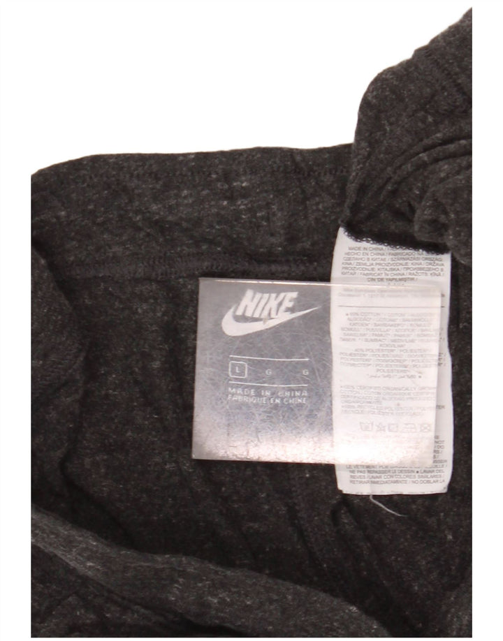 NIKE Damen Sportshorts UK 16 Large Graue Baumwolle