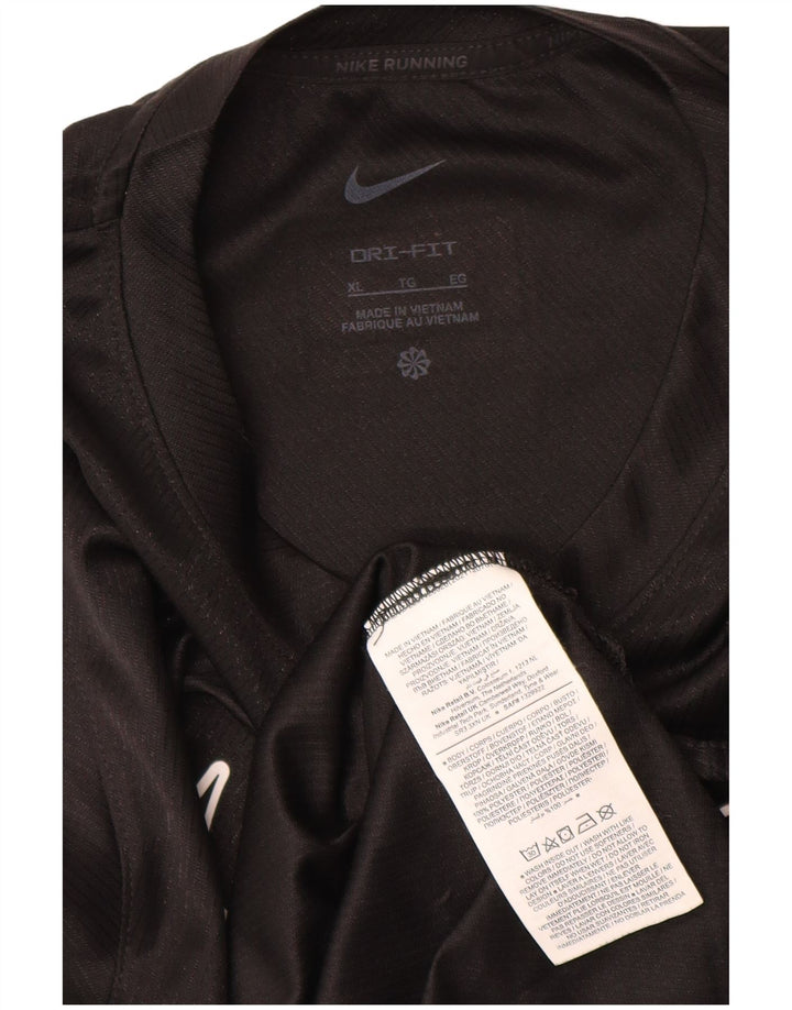Nike Damen Dri Fit Graphic Weste Top UK 18 XL Schwarz Polyester