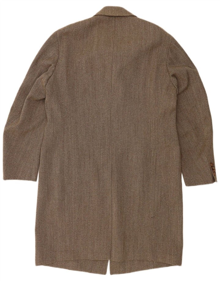 Vintage Herren Mantel IT 54 2XL Braune Wolle