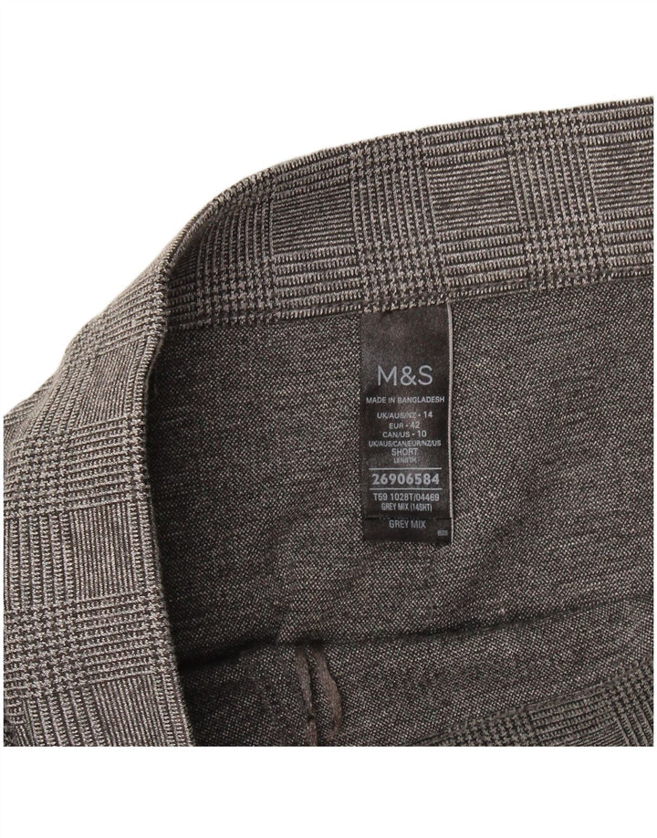 Marks & Spencer Damen-Hose, kurz geschnitten, UK 14, Größe L, W32, L25, Grau
