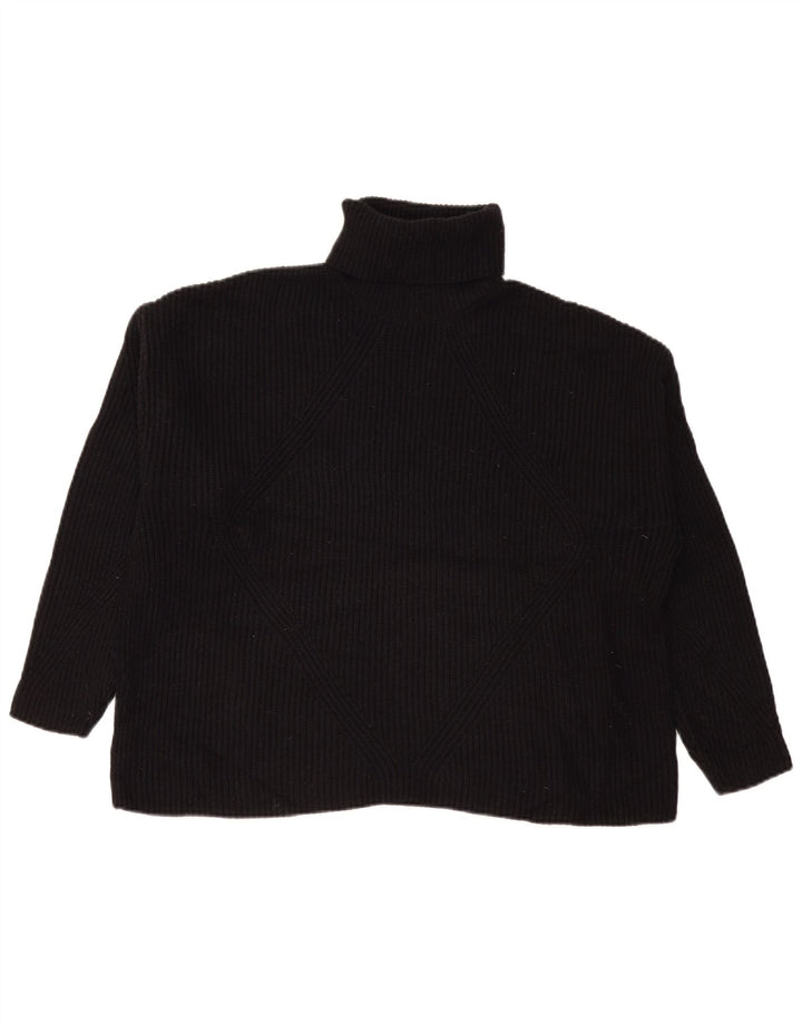 Marks & Spencer Damen-Pullover, übergroß, Rollkragenpullover, Gr. 40, Größe L, Schwarz