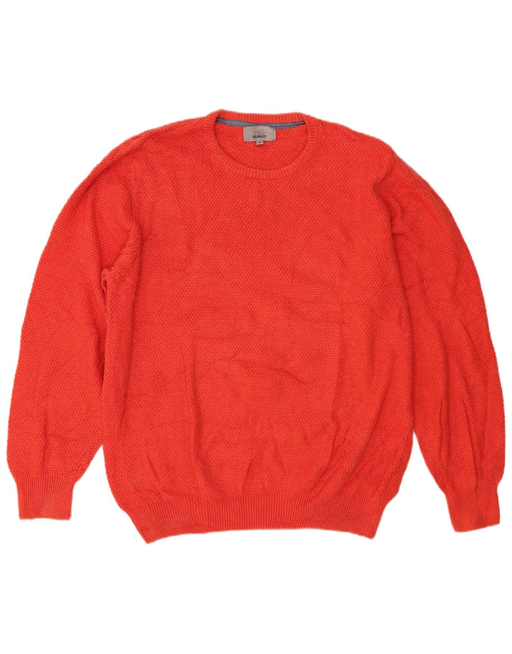 Marks & Spencer Maßgeschneiderter Herren-Pullover mit Rundhalsausschnitt in Mittelrot