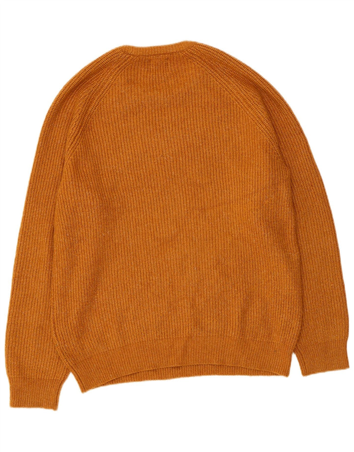 Marks & Spencer Herren-Pullover mit Rundhalsausschnitt, groß, braun, Polyamid