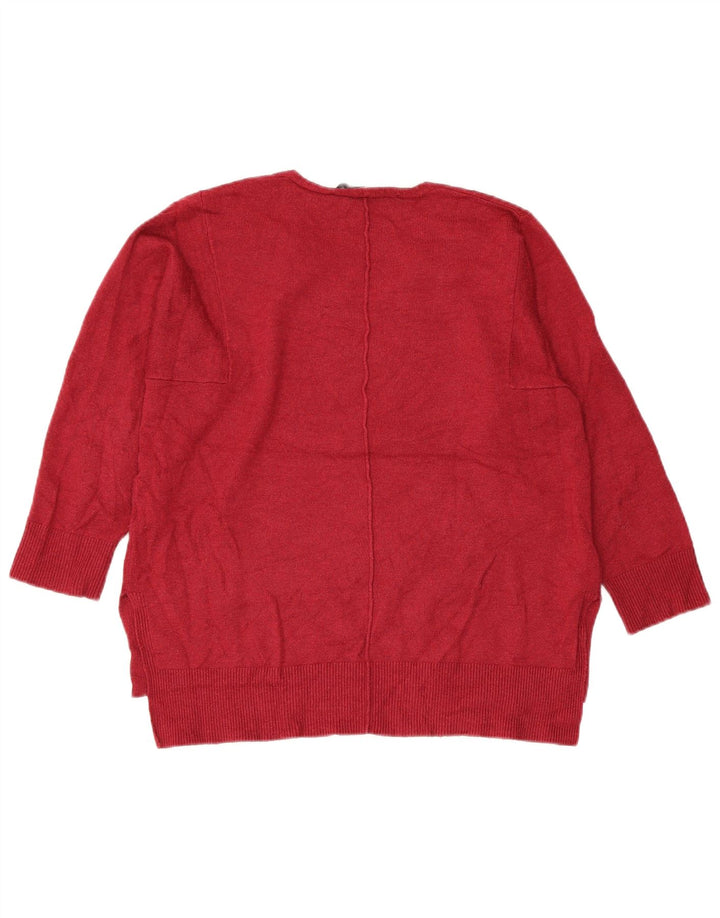 FRENCH CONNECTION Damen-Pullover mit V-Ausschnitt, Gr. 10, Größe S, Burgunderrot