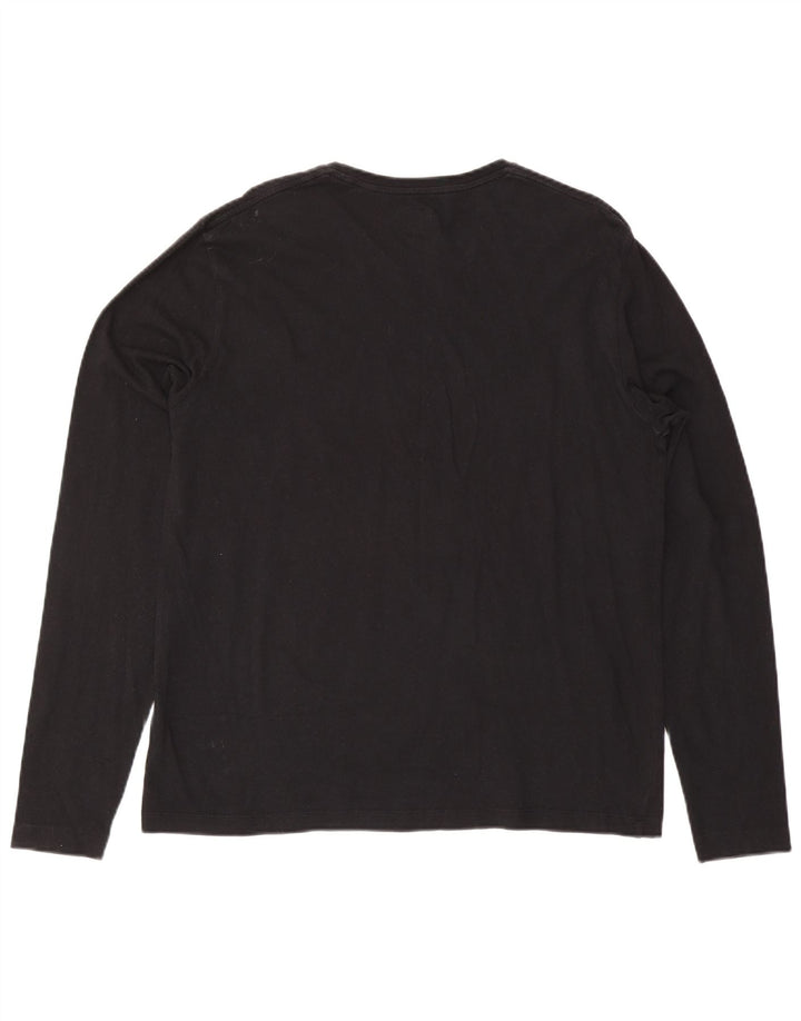 Jack Wills Herren-Oberteil, langärmelig, XL, schwarze Baumwolle