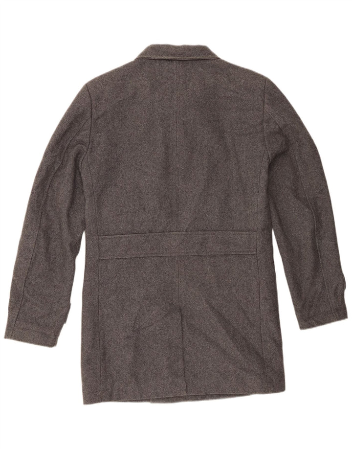 French Connection Herren Pea Coat UK 36 Small Graue Wolle