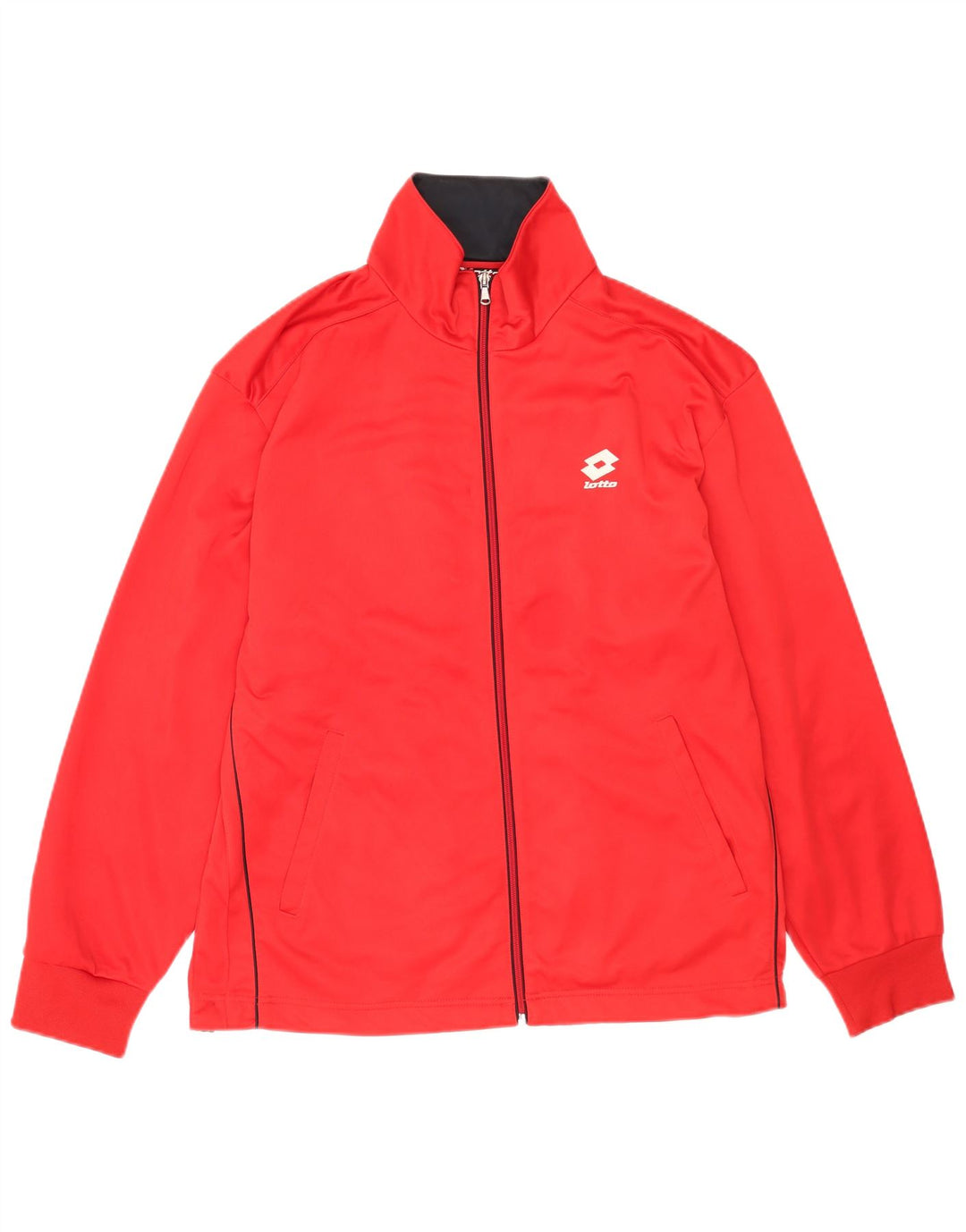 Lotto Herren-Trainingsanzug-Topjacke, großes rotes Polyester