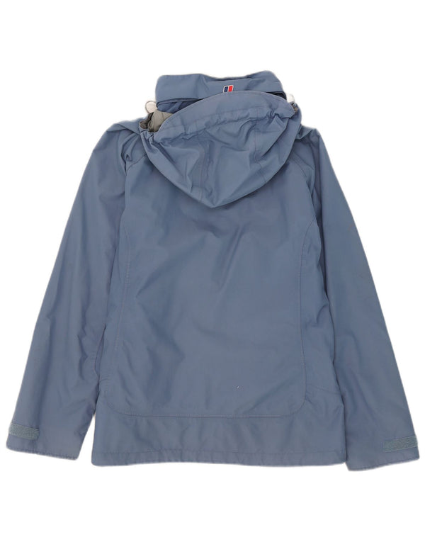 Berghaus Damen-Regenjacke mit Kapuze, UK 12, mittelblaues Nylon