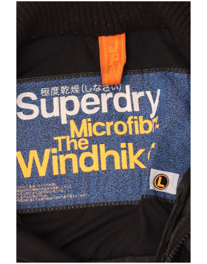 Superdry Herren The Windhiker Steppjacke UK 40 Large Schwarz