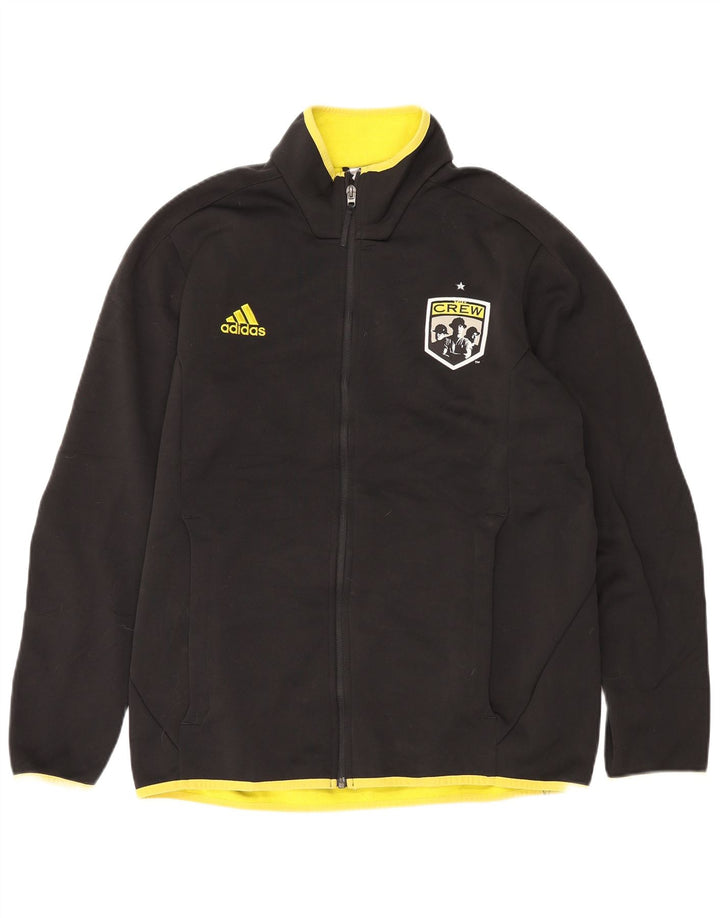 ADIDAS Mens Tracksuit Top Jacket Large Black Polyester