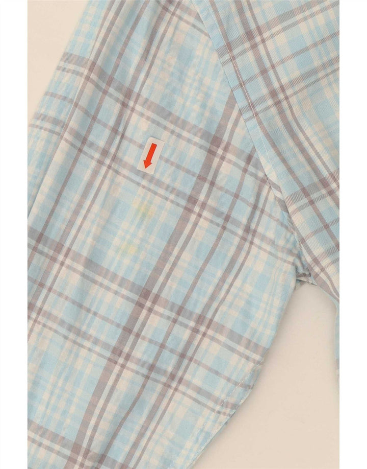 Gant Herrenhemd Größe 36/38 15 1/2 Mittelblau kariert