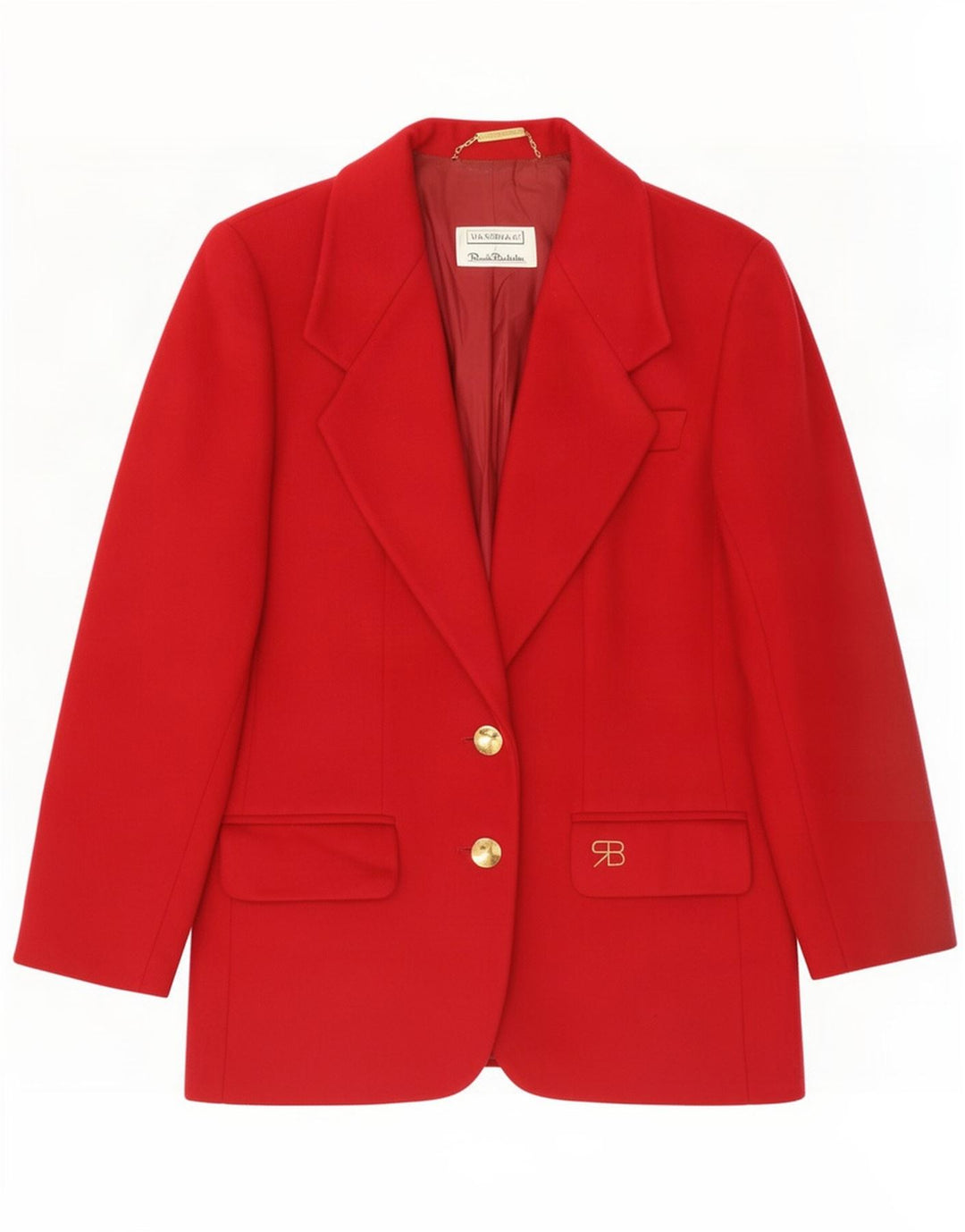 Renato Balestra Damen 2-Knopf-Blazerjacke UK 10 Small Rot