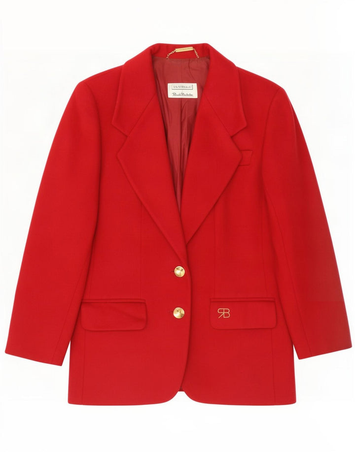 Renato Balestra Damen 2-Knopf-Blazerjacke UK 10 Small Rot