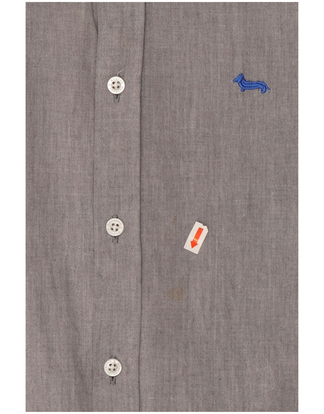 HARMONT & BLAINE Herren-Slim-Fit-Hemd, Größe S, Grau, Baumwolle