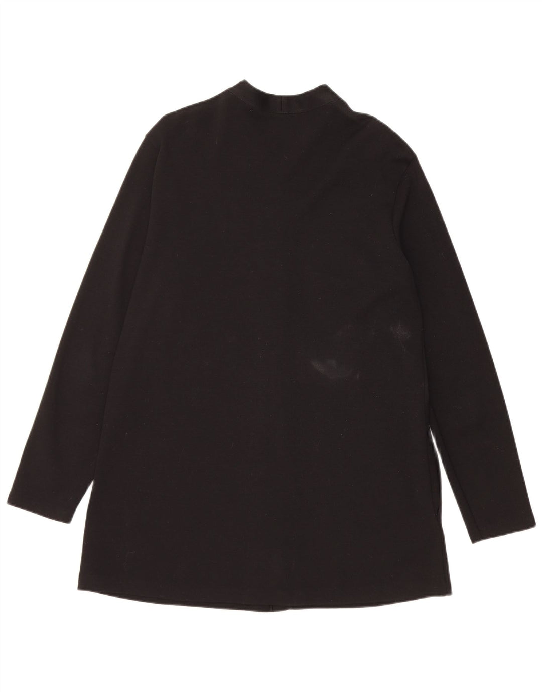 Benetton Damen Longline Open Cardigan Pullover UK 14 Mittelschwarze Wolle