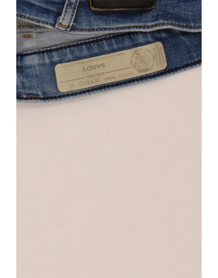 Diesel Damen Sandy Regular Slim Straight Jeans W28 L29 Blaue Baumwolle