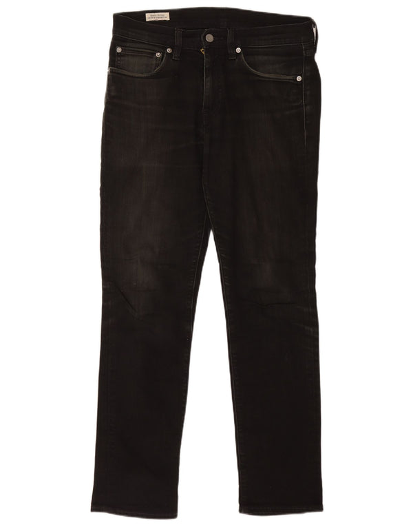 Levi's Herren Slim Jeans W31 L29 Schwarze Baumwolle
